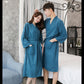 Men's Thin Bathrobe, Water Absorption Quick Drying Nightgown, Men's Large Pajamas Can Be Worn Outside Home Clothes