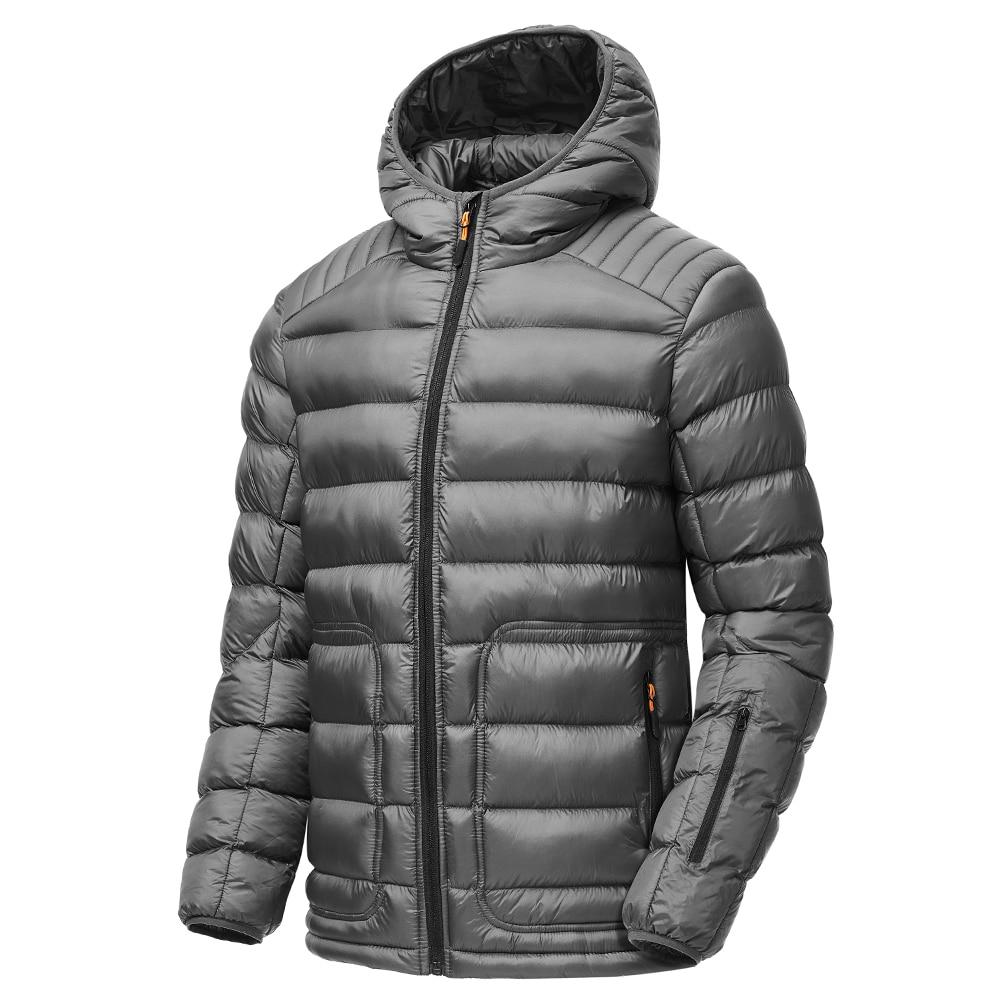 Men's Autumn and Winter Ultralight Classic Down Jacket Thick Warm Hooded Jacket Parka Casual Windproof Down Jacket