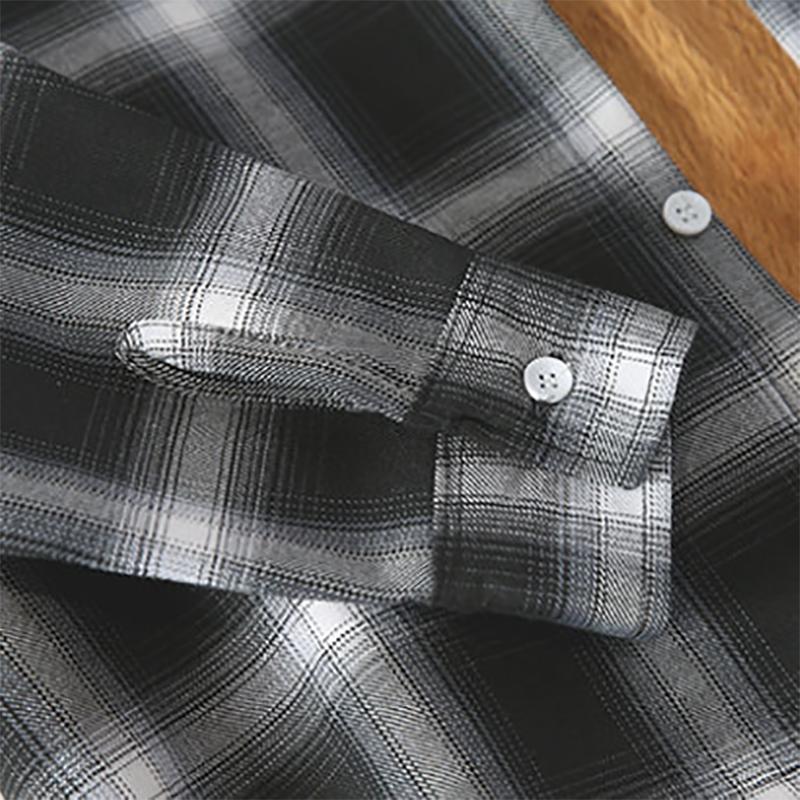 Men's Warm Shirt Autumn and Winter Plaid Plus Velvet Padded Shirt Long-sleeved Hong Kong Style Youth