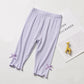 Girls' Cropped Trousers Summer Clothes Thin Children's Pants Children's Outer Shorts Summer White Ultra-thin Leggings