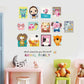 Animal family cartoon wall stickers removable stickers animal party wallpaper monkey rabbit lion fox
