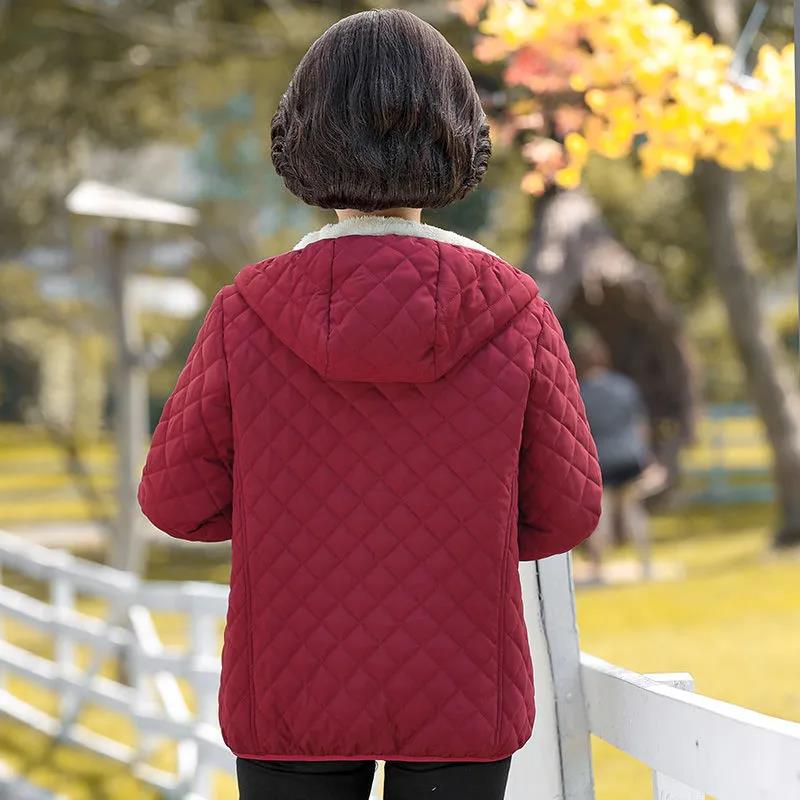 Winter Lightweight Down Cotton Jacket Cotton Thickened Short Parka Hooded Warm Down Cotton Jacket Women