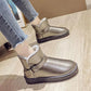 Thicken Plus Velvet Snow Boots Women All-match Flat-bottomed Waterproof Super Warm Cotton Boots Winter Shoes