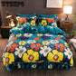 Flannel Soft Comfortable Bedding Set Duvet Cover Flat Sheet 4pcs Home Bedclothes Bed Linens