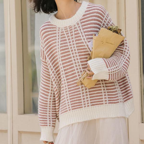 Autumn and Winter Sweaters Loose and Lazy Japanese Outer Wear College Style Round Neck Student  Knitted Sweater
