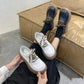 Ladies Small Leather Shoes British Style Spring College Style Jk Lace-up Thick-soled Shoes Girls Thick-bottomed Thick-heeled Loafers