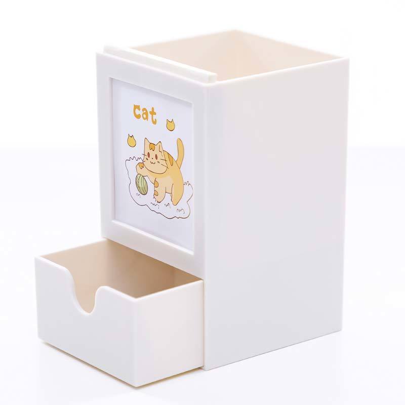 Drawer Pen Holder Ins Stationery Storage Box Creative Student Multi-functional Girl Heart Desktop Decoration Large-capacity Pen Holder