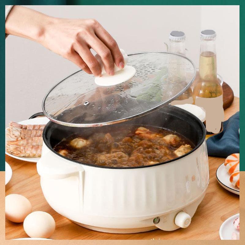 1000W Heat Pot Set Electric Steamer Non-stick Pot Electric Boiler Wok Kitchen Supplies for Family