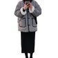 Plaid Cotton Coat Lamb Hair Plus Velvet Thickening Student Korean Style Loose Coat Coat Women