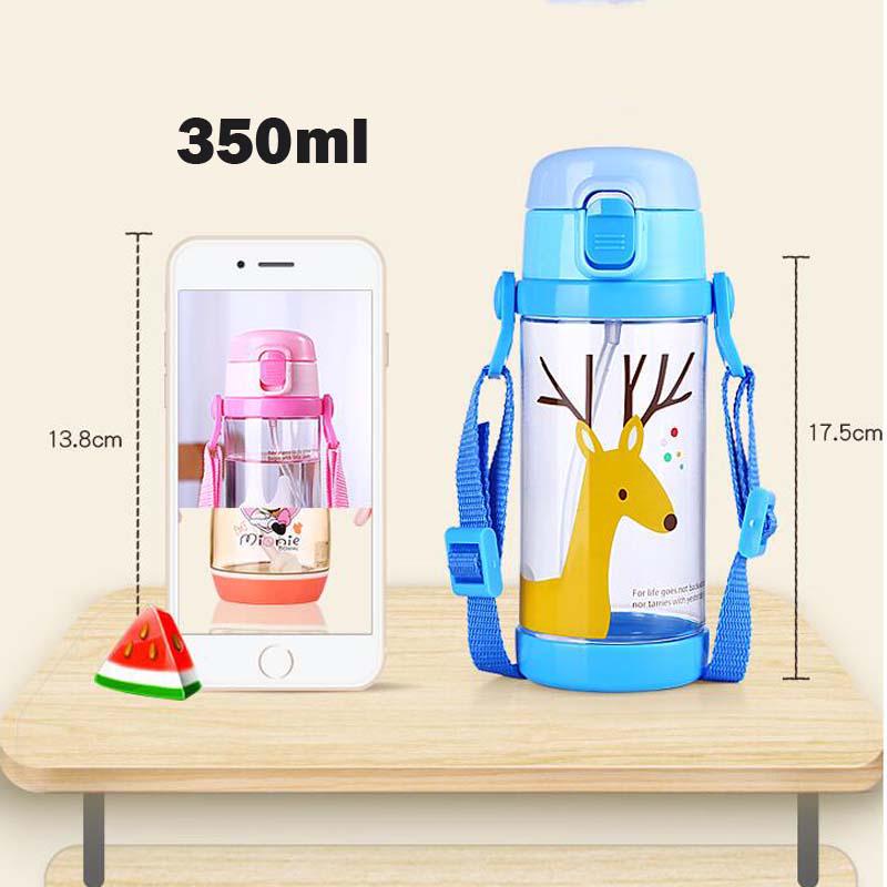 Wtempo 350ml Feeding Bottles Cups For Babies Kids Water Milk Bottle Soft Mouth Duckbill Sippy Baby F