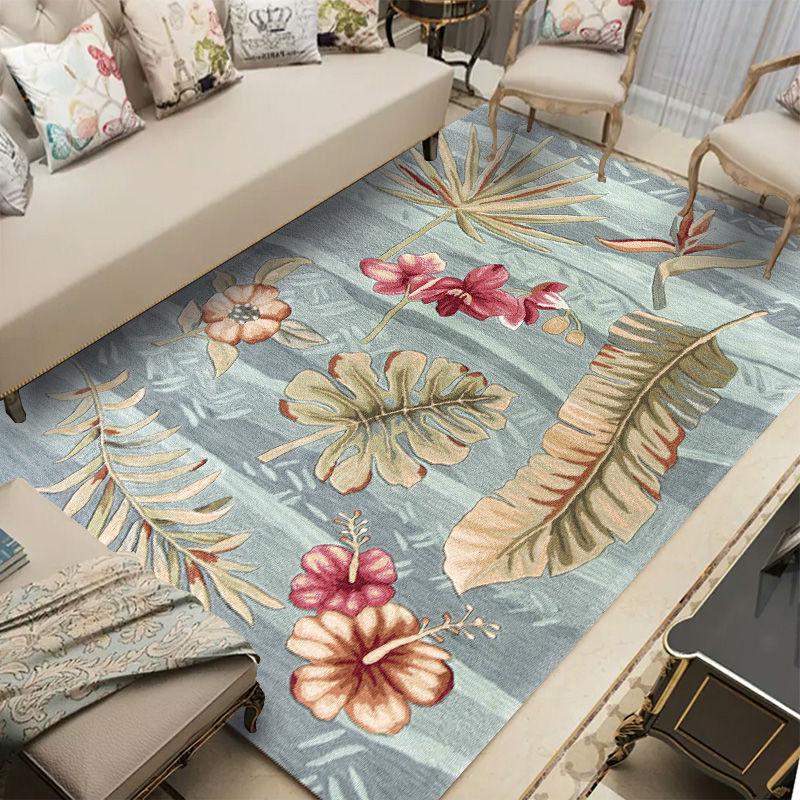 Nordic Flower Art Carpet For Living Room Bedroom Anti-slip Large Rug Floor Mat Carpets Area Rugs