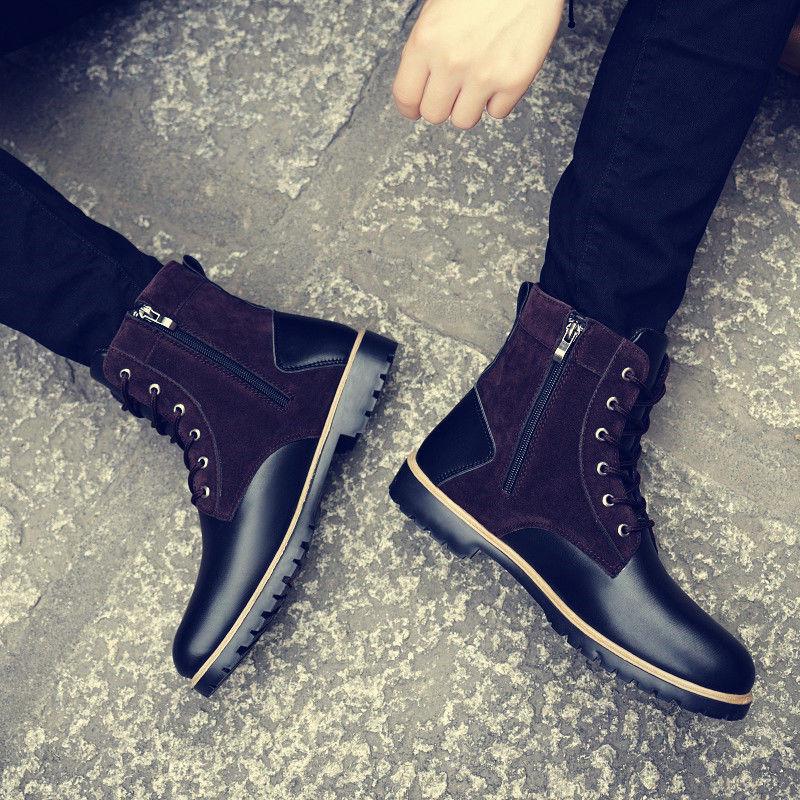 British Style Retro Men's Martin Boots Military Boots Work Boots High Top Shoes All-match Boots Men