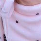 Ladies Pink Pajamas Daisy Print Bathrobe Winter Thick Warm Homewear Home Clothes Quick-drying Robe Coat Long