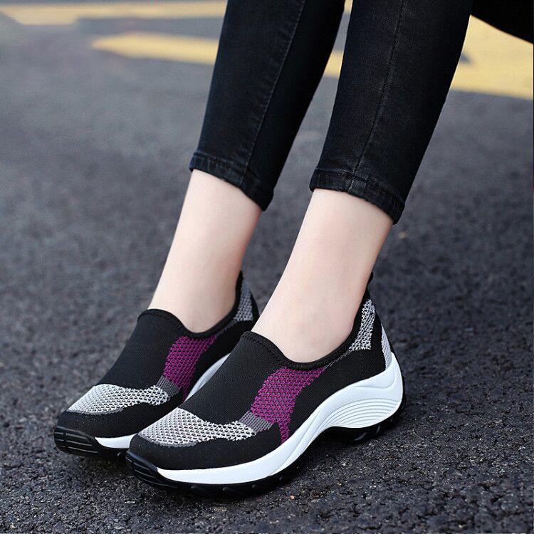 Women Platform Sneakers Spring Ladies Wedges Casual Shoes Women Trainers Comfortable Femme Height Increasing Women Shoes