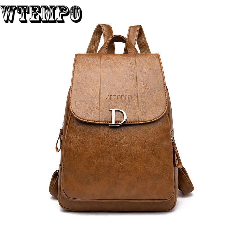 Backpacks Leather Women Backpack Business Rucksack Travel School Bag for College Casual