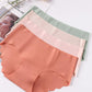 4pc Ice Silk Underwear Women's Seamless Solid Color Hip-lifting Cotton File Antibacterial One-piece Girl Briefs