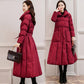 Down Coat Women's Long Winter Coat Over The Waist To Tie The Waist Was Wild Thick Cotton Clothing