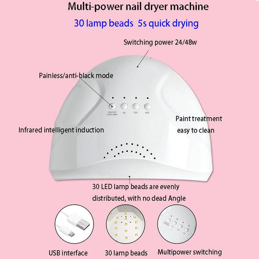 Gel Polish Nail Art Manicure Tools Kit UV LED Nail Lamp Dryer Nail Set Kit Gel Varnish Set