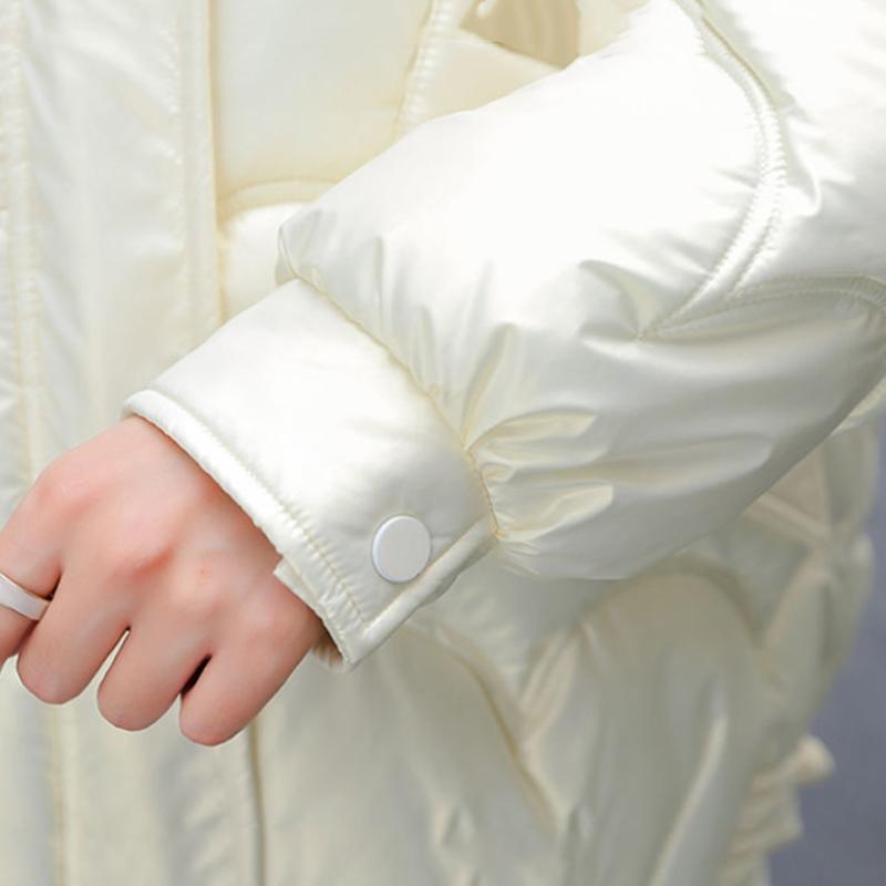 Disposable Bright Face Down Padded Jacket Women Short Korean Style Cotton Coat Warm Stand-collar Down Jacket