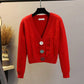 Autumn and Winter Twist Loose Sweater Knit Short Cardigan Outer Wear All-match Thin Women