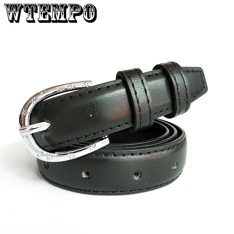 Belt female student simple wild pin buckle belt dress decorative thin belt women's jeans belt
