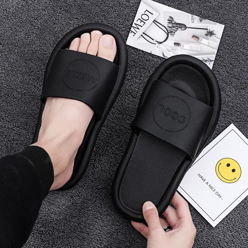 Slippers men's summer fashion wear a word drag men's soft bottom sandals outdoor beach shoes