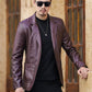 Suit Jacket Men's Casual Leather Jacket Autumn and Winter Plus Velvet Thickening Young Middle-aged Men's Jacket Autumn and Winter Plus Size