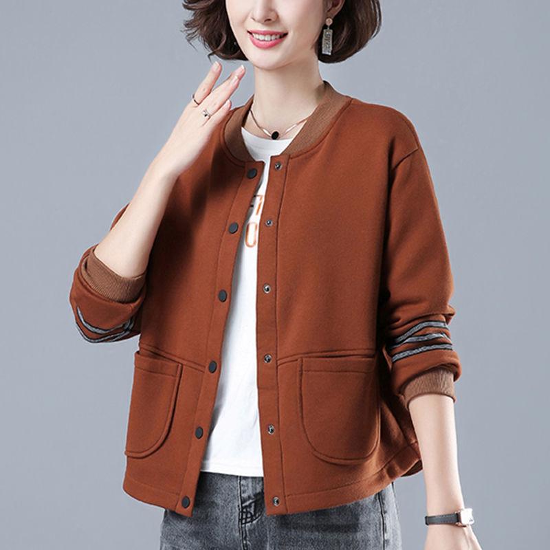 Fashion Solid Women Jacket Long Sleeve Lady Baseball Sports Outwear Overcoat Jacket Zipper Coat