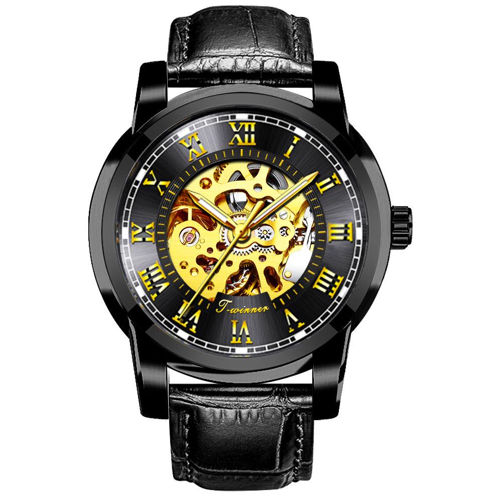 Fashion Mens Watches Luxury Steel Band Mechanical Wristwatch Waterproof Automatic Watch for Men