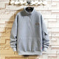 Half Zipper Waffle Pullover Sweater Men's Autumn Korean Trend Half Turtleneck Casual Jacket Loose Large Size Top
