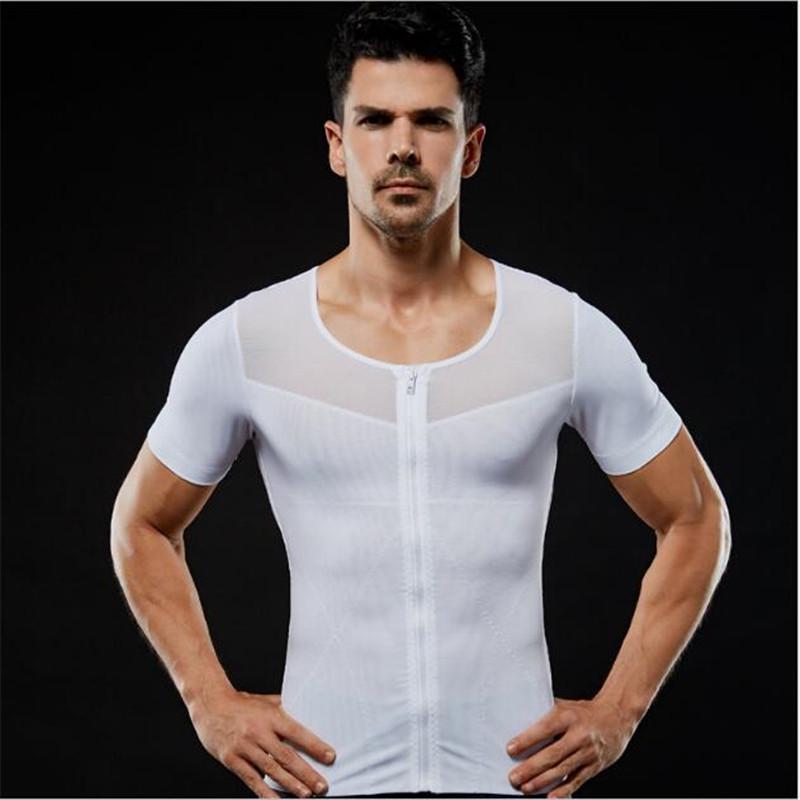 Men Sports Vest Slimming Zipper Corset Neoprene Gym Fitness Sportswear Trainer Vest  Lose Weight