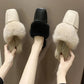 Artificial Plush Cotton Slippers Full Design Flat Shoes Warm Autumn and Winter Casual Shoes