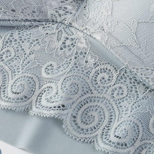 Sexy Lace Seamless Vest-style Underwear Gather Side Sleep No Steel Ring Large Size Bra