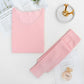 Women Winter Autumn Thermal Underwear Lace O-neck Female Tight Suit Thicken Windproof Comfortable Soft Lining Long Sleeve High Elasticity Tracksuit