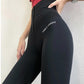 Women's High-waist Hip-lifting Running Sweatpants with Buttoned Outer Wear Fitness Pants Tight-fitting Seamless Stretch Yoga Pants