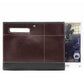 Business briefcase men retro large capacity zipper leather anti-theft waterproof A4 bag handbag