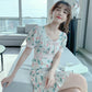 French Chiffon Dress Waist Is Thin Sweet Floral Skirt Lady Mid-length Floral Dress A-line Dress Slim Fabric Light and Breathable