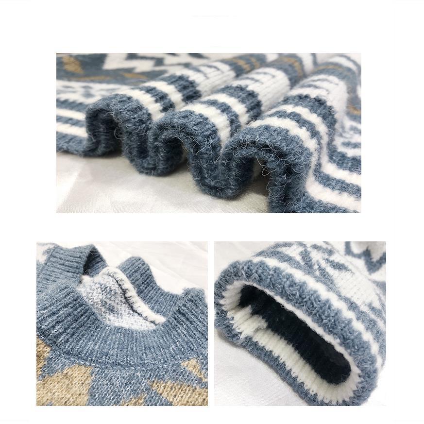 Large size Christmas clothing Sweater Woman Loose Long sleeve sweater Winter Round neck sweater