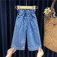 Children's Pants Summer Girls Korean Style Casual Wide Leg Pants Denim Waist Baby Anti-mosquito Casual Pants