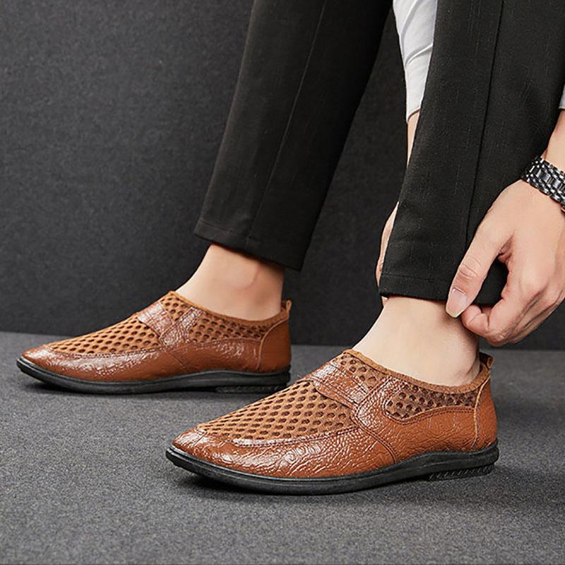 Summer Breathable Mesh Men's Shoes Lazy Casual Sandals Men
