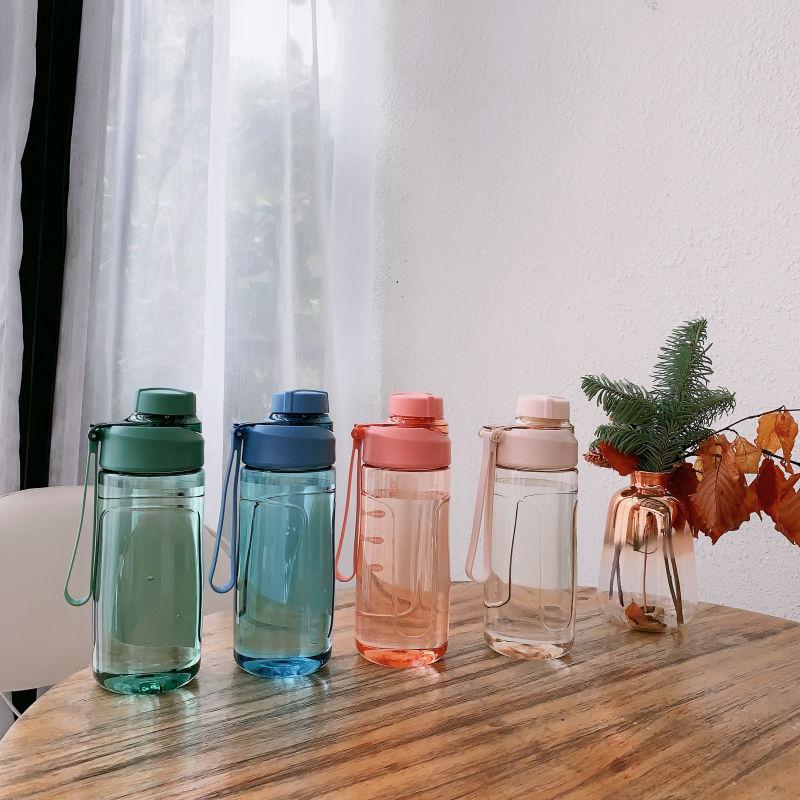 Sport Bottle Large-capacity Drop-resistant Creative Water Cup for Male and Female Students Fresh Plastic Personality Simple Handy Cup
