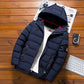 Winter Down Men's Padded Hooded Jacket Plus Velvet Thickening Urban Fashion Cotton-padded Jacket Trend Student Warm Jacket Slim Parker Clothing