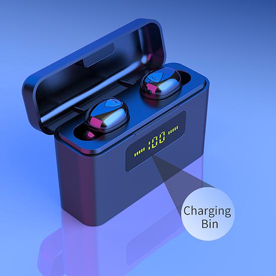TWS Bluetooth True Wireless Earphones Earbuds TWS Waterproof 2200mAh Power Bank for Smart Phones