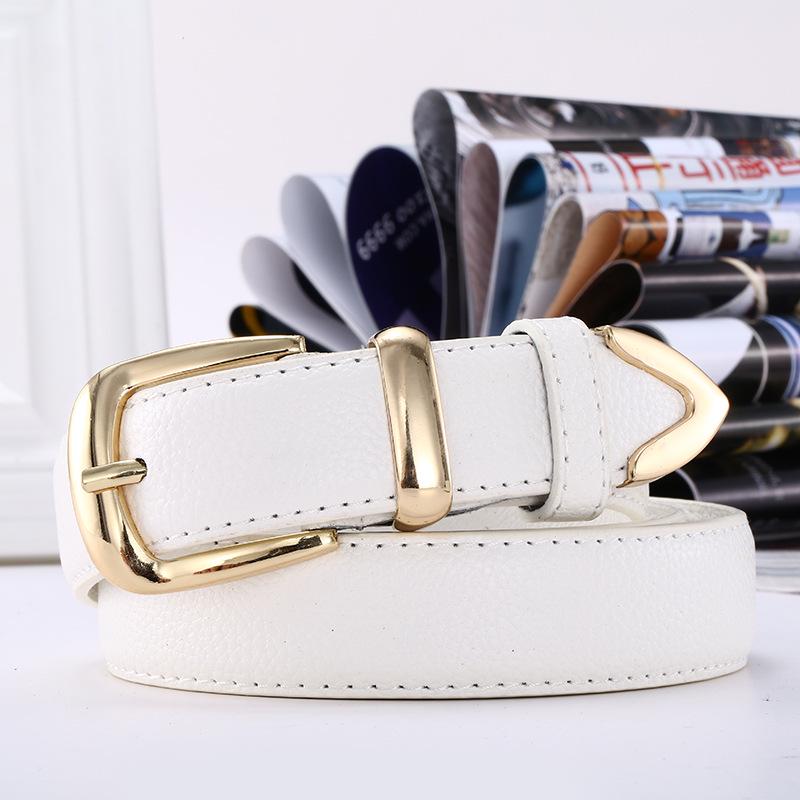 Fashion Men Women Buckle-Free Elastic Belt Leather Waistband for Jeans Pants