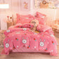 4pcs  Bedding Sets Bed Linen Plush Duvet Cover Flat Sheet Bedding Set Winter King  Queen Bed Set