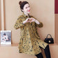 Shirt Women's Spring and Autumn Large Size Loose Fashion Temperament Printing Cover Belly Fat Woman Mid-length Shirt