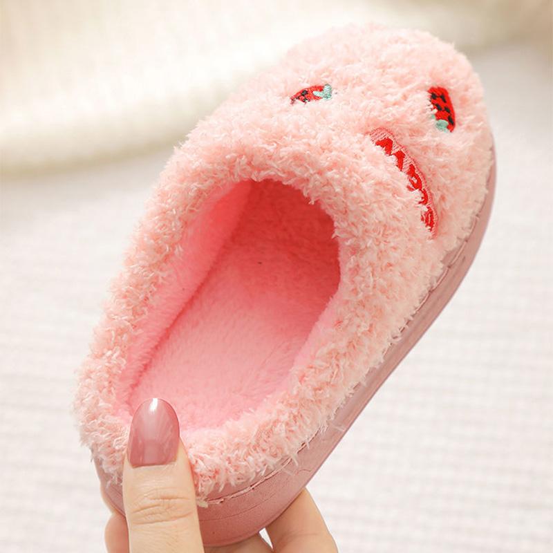 Winter Slippers Kids Toddler Girl Baby Boys Fur Slides Cotton Indoor Shoes Warm Fluffy House Children Slipper