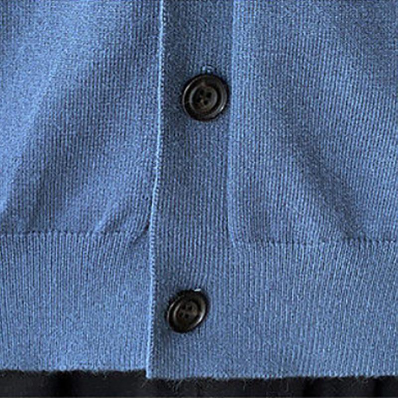 Fall Single-breasted Solid Color Lapel Sweater Cardigan Men's Retro Casual Slim Knit Cardigan