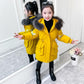Children's Padded Warmer Girls' Cotton-padded Clothes Winter Clothes Children's  Padded Clothes Little Girls Mid-length Coats  Padded Jackets