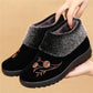Women's Winter Middle-aged and Elderly Shoes Flat-bottomed Non-slip Thickened Warmth and Velvet Cotton SpringAutumn Shoes